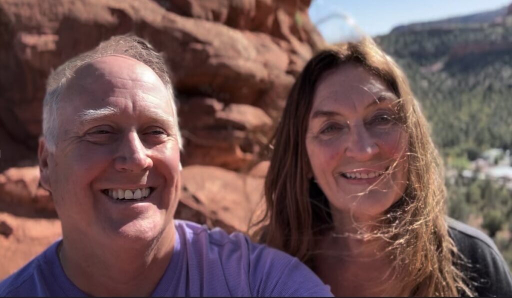 Abbi ONeill and Jim McCarthy in Sedona hosting sedona spiritual retreat